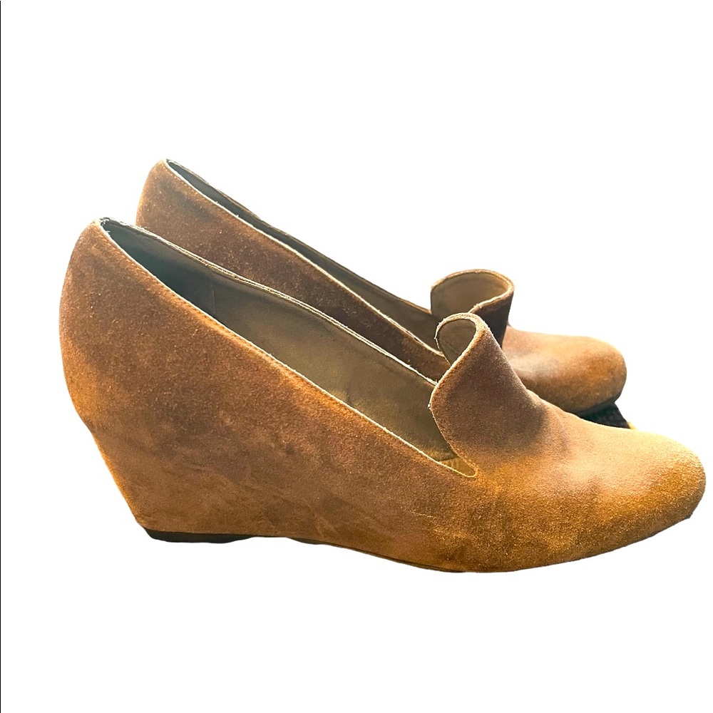 STUART WEITZMAN Brown suede wedges Size 7.5